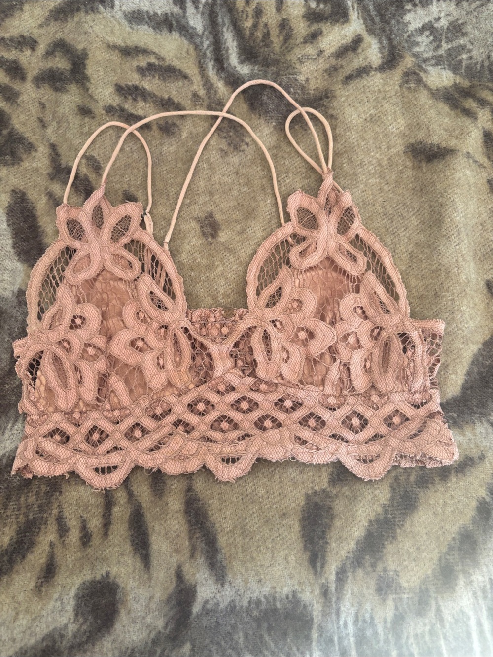 We The Free Blush Crochet Lace Bralette